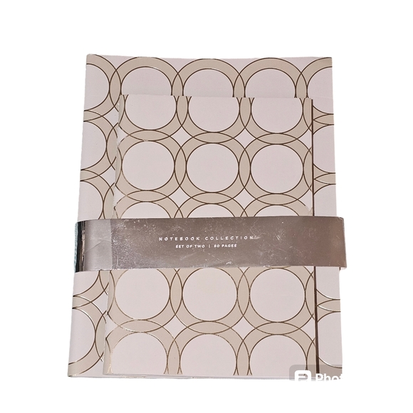 West Emory Set of 2 Golden Sands Embossed Stitched Notebooks - Picture 2 of 4